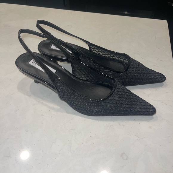 Steve Madden Mesh Slingback Kitten Heels - Picture 2 of 5